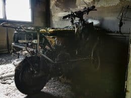 Fire damage as a result of an e-mobility device fire (FSRI)