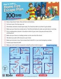 Home Fire Escape Plan Worksheet from NFPA